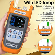 Load image into Gallery viewer, COMPTYCO AUA-330A/U Handheld Fiber Optical PON Power Meter FTTX/ONT/OLT 1310/1490/1550nm APC/UPC Optical Communication instrument
