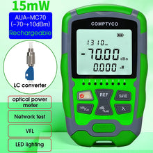 Load image into Gallery viewer, COMPTYCO AUA-MC70 Optical Power Meter -70~+10dBm 4 in 1 Multifunction OPM Fiber Network Cable Tester VFL 1-50MW(optional)

