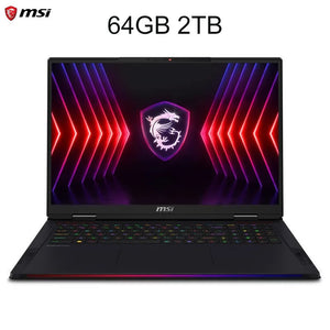 Msi Raider 18 Hx Gaming Laptop 18 Inch 4K Uhd 120Hz Mini Led Screen Notebook I9-14900Hx 32Gb 2Tb Rtx4070 Netbook