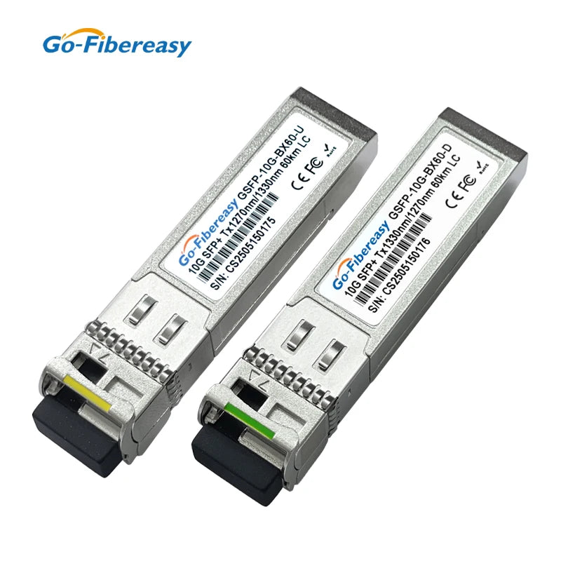 SFP 10Gb BiDi Optical Module 60km LC WDM Tx1270/Rx1330nm Single-Fiber Bidirectional Transceiver For Ubiquiti,Mikrotik