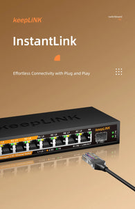 KeepLiNK 8-Port 2.5GbE Managed Ethernet Switch with 1*10Gb SFP+ Uplink LACP Support, High-Speed Connectivity, KP-9000-9XHML-X