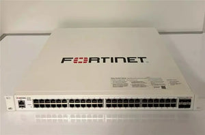 Fortinet FortiSwitch 48 Ports Managed POE Switch, 1 serial RJ-45, 4*10GBase-X SFP+, 48*1000Base-T RJ-45 PoE+ FortiSwitch-148F-FPOE