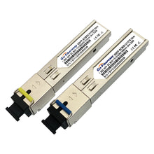 Load image into Gallery viewer, SFP SC BiDi 1G Transceiver Module 1.25G WDM Tx1310/Rx1550nm 3km/10km/20km DDM Compatible with Miktotik/TP-Link/Ubiquiti
