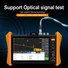 Load image into Gallery viewer, Optical Fiber Tester 8 inches OTDR Tester Built-in VFL OPM LS Event Map OLT SFP Test RJ45 Cable Tester Digital Multimeter Tester

