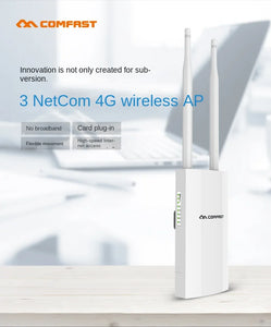 Comfast CF-E5 Outdoor 4G SIM Card WiFi LTE 300Mbps Router/Access Point 2.4GHz Wi-Fi 802.11b, Wi-Fi 802.11g, Wi-Fi 802.11n 1*Micro SIM