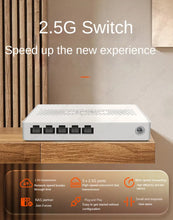 Load image into Gallery viewer, Tenda 2.5GbE Ethernet Switch 2.5GBASE-T 5 Port 2.5G RJ45 Fanless Plug and Play Network Switch Desktop Hub Internet Splitter

