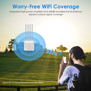 Wavlink WiFi Extender AX3000 WiFi6 Wireless Outdoor Access Point IP67 Weatherproof WiFi Repeater 300m 2.4/5.8GHz 3000Mbps WiFi AP