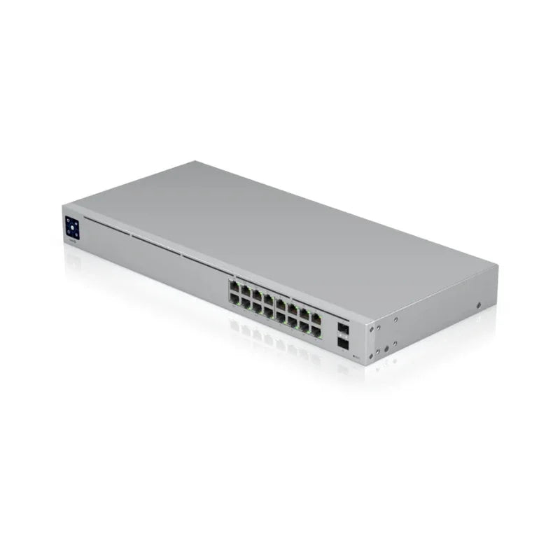 UBIQUITI USW-16-POE Layer 2 PoE Switch With 16× Gigabit Ethernet RJ45 Ports, Including 8× PoE+ Ports, and 2× 1Gigabit SFP Ports