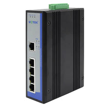 Load image into Gallery viewer, UOTEK Industrial 1000M 4 Ports Unmanaged Ethernet POE Switch Gigabit Optical Fiber SEP SC Interface DIN-Rail UT-6405G-POE
