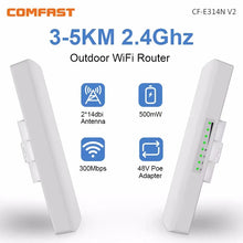 Load image into Gallery viewer, COMFAST CF-E320NV2 Outdoor Long Rang Street Access Point 2.4Ghz + 5.8Ghz Relay Wireless Bridge CPE Wi-Fi
