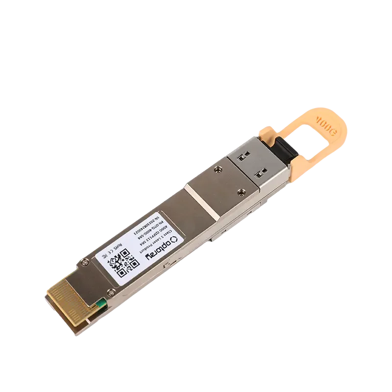 Optical Transceiver Module 400GBASE-SR4 QSFP112 850nm VCSEL/PIN 50m DOM MPO Connector 400Gb/s 100m MMF Fiber Optic Cable Network FTTx