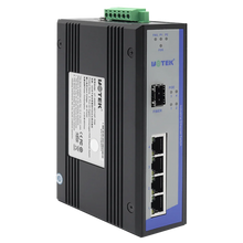 Load image into Gallery viewer, UOTEK Industrial 1000M 4 Ports Unmanaged Ethernet POE Switch Gigabit Optical Fiber SEP SC Interface DIN-Rail UT-6405G-POE

