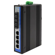 Load image into Gallery viewer, UOTEK 6 Ports Unmanaged industrial Gigabit Ethernet Switch with IP Protection SC Port Support Extend Mode IP40 UT-6406GC-4GT2GSC
