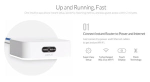 Ubiquiti AmpliFi AFI-INS-R AFI-INS Instant Seamless Whole Home Wireless Internet Coverage WiFi Router Mesh Point WiFi Extender