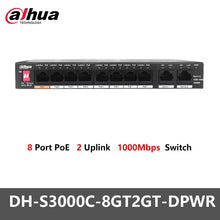 Load image into Gallery viewer, Dahua POE Switch 4/8/16/24 Ports 1/2 Uplink RJ45 Ethernet 100/1000Mbps Switch For IP Camera DH-S3000C-4GT2GT-DPWR
