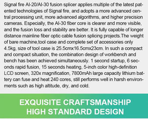 FTTH Splicing Equipment Signal Fire AI-10A AI-7C AI-9 Optical Fiber Fusion Splicer Optic Fiber Cable Automatic Welding Machine