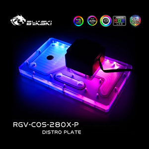 Bykski RGV-COS-280X-P,Distro Plate For Corsair 280X Case,MOD Water Cooling Kit Waterway Board Reservoir For Computer CPU GPU