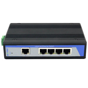 UOTEK Industrial Grade 100M 5 Ports Unmanaged Ethernet Switch DIN-rail without Power, 5x10/100Base-T(X) ports, Auto MDI/MDI-X, UT-6405