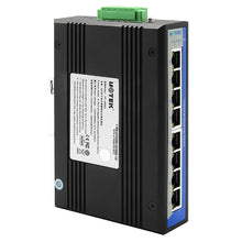Load image into Gallery viewer, UOTEK 10/100/1000M 8 Ports RJ45 Network Unmanaged Industrial Ethernet Switch DIN-Rail, 8*Gigabit RJ45, 10/100/1000Base-T, UT-6408G

