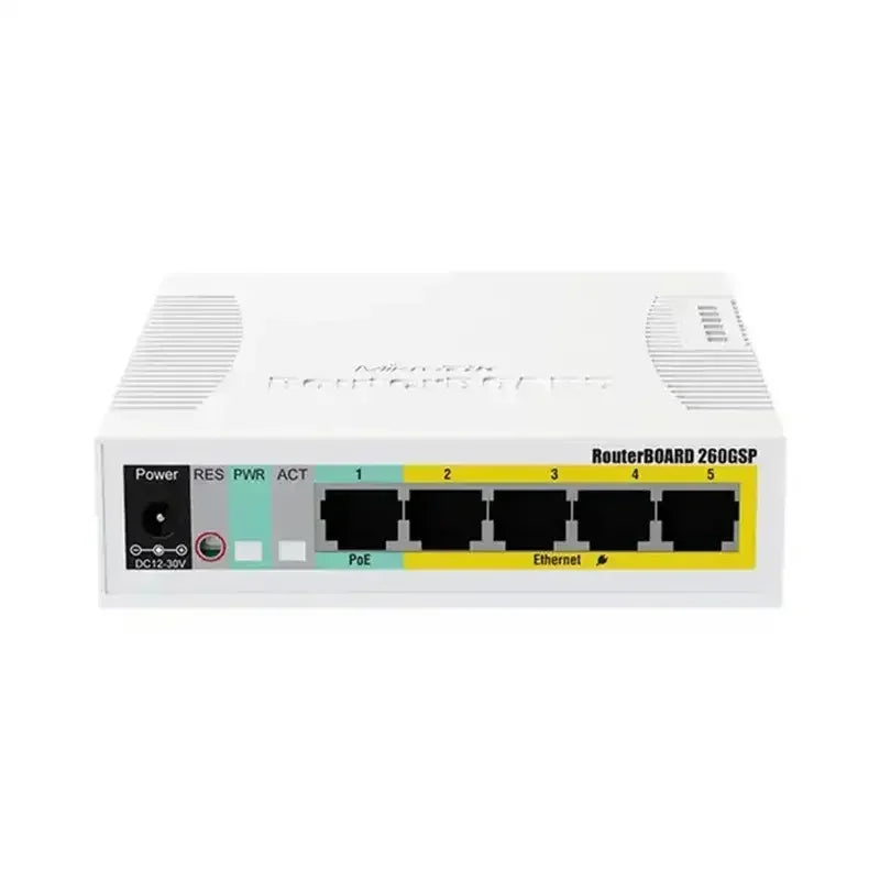 Mikrotik RB260GS / CSS106-5G-1S Smart SOHO Switch 5xGigabit Ethernet, one SFP cage powered by an Atheros Switch Chip