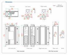 Load image into Gallery viewer, UOTEK Industrial Grade 8 Ports RJ45 Network Unmanaged POE Ethernet Switch 2 Gigabit Optical Fiber 1000M SEP SC UT-6428-POE
