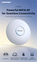 Load image into Gallery viewer, COMFAST CF-E392AX WiFi6 Ceiling AP 2974Mbps Dual Band 2.4G 5.8G Gigabit Port POE 48V AC
