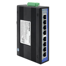 Load image into Gallery viewer, UOTEK 100M 8 Ports DIN-rail 2L Unmanaged Industrial Ethernet Network Switch, Auto 10/100Mbps, 8x 10/100BaseT (X), 12-48 VDC, UT-6408W
