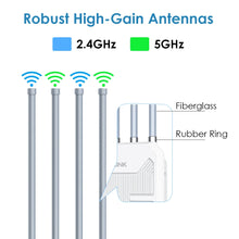 Load image into Gallery viewer, Wavlink WiFi Extender AX3000 WiFi6 Wireless Outdoor Access Point IP67 Weatherproof WiFi Repeater 300m 2.4/5.8GHz 3000Mbps WiFi AP
