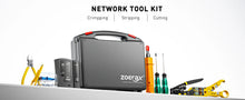 Load image into Gallery viewer, ZoeRax Network Tool Kit, RJ45 Crimp Tool kit Pass Through Crimper RJ45 Crimping Tool, Cable Tester, Punch Down Tool, Stripper
