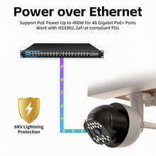 Load image into Gallery viewer, keepLiNK KP-9000-54XGPM-X6-ACR 54Port Gigabit Managed Network Switch with 48*PoE+ Ports 6*10G SFP+ Uplink 400W 216G Switching
