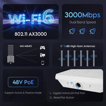Load image into Gallery viewer, EDUP EP-AP2627 AX3000 WiFi 6 Outdoor High-Power Wireless Access Point High Performance Dual-Chip 3000Mbps Wireless Transmission Rate

