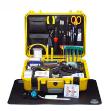 Load image into Gallery viewer, Fiber Optic Fusion Splicing Tool Kit FTTx/FTTH Solutions, 27pcs, 7Kg, dimemsions 40x29x13cm, includes Carrying case FTK-800S
