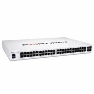 FortiSwitch 124F-FPOE L2 FortiGate PoE+ with 24x 1G RJ45 PoE+, 4x 10G/1G SFP+/SFP, 1x RJ45, Max 370W PoE, smart fan/temp FS-124F-POE