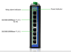 UOTEK Unmanaged 8Port x10/100/1000Base RJ45 Network Industrial Gigabit Ethernet Switch DIN-rail Installation 1000M DC12-48V UT-60-D8GT