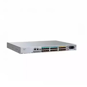 Brocade G610 24 port switch, 24 port activation, including 24 Brocade 32Gb/s shortwave multi-mode modules, port side exhaust BR-G610-24-32G-0