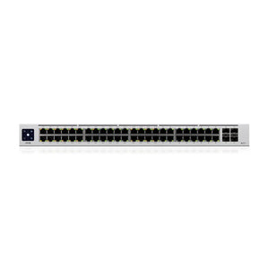 UBIQUITI USW-48-POE Enterprise Switch with 48 PoE Ports, 195W PoE Availability 48-Port Layer 2 PoE Switch With A Silent Fanless Cooling System