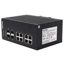 Load image into Gallery viewer, (UTEK) 8 Gigabit Ethernet ports + 4G Full Gigabit Unmanned Industrial Ethernet Switch 12 Port Optoelectronic UT-66408G
