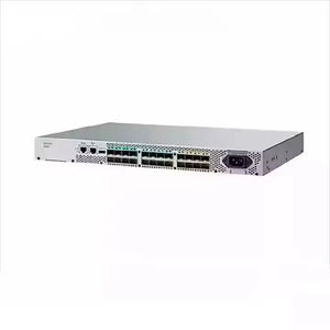 Brocade G610 24 port switch, 24 port activation, including 24 Brocade 32Gb/s shortwave multi-mode modules, port side exhaust BR-G610-24-32G-0