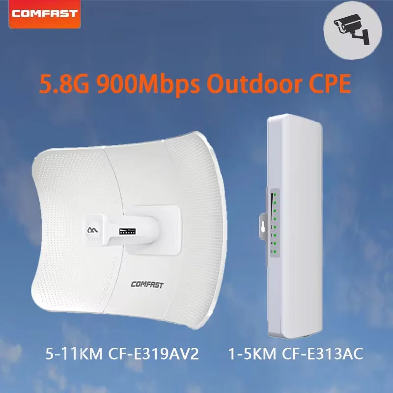 COMFAST 5.8G 900Mbps Outdoor CPE WiFi Router 1-11KM long range Extender High Power Wireless Bridge AP