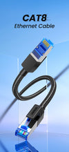 Load image into Gallery viewer, UGREEN CAT8 Ethernet Cable High Speed Braided 40Gbps 2000Mhz Network LAN Cord RJ45 Shielded for Router PC PS5 Modem Xbox
