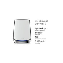 Load image into Gallery viewer, Orbi Tri-band Mesh WiFi System RBK7621 2-pack (Router + 1 Satellite), 3Gbps, Covers Up To 5,000 Sq. Ft, 3 Wi-Fi bands (1 2.4GHz, 2 5GHz)
