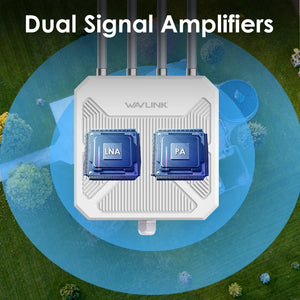 Wavlink WiFi Extender AX3000 WiFi6 Wireless Outdoor Access Point IP67 Weatherproof WiFi Repeater 300m 2.4/5.8GHz 3000Mbps WiFi AP