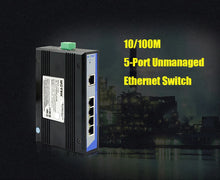 Load image into Gallery viewer, UOTEK Industrial Grade 100M 5 Ports Unmanaged Ethernet Switch DIN-rail without Power, 5x10/100Base-T(X) ports, Auto MDI/MDI-X, UT-6405
