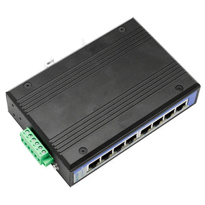 UOTEK Unmanaged 8Port x10/100/1000Base RJ45 Network Industrial Gigabit Ethernet Switch DIN-rail Installation 1000M DC12-48V UT-60-D8GT