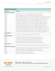 Aruba Networks APIN0315 AP-315, IAP-315(RW) AP Wireless Access Point 802.11ac WiFi 5 4x4 MIMO Dual Band Radio Integrated Antenna