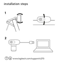 Load image into Gallery viewer, Logitech C270/C270i HD Video 720P Web Built-in Microphone USB2.0 Computer Camera USB 2.0 logitech Webcam Original Video Conferencing
