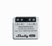 Load image into Gallery viewer, Shelly PM Mini Gen3 Power Meter, Wi-Fi-operated smart power meter, 1 Channel 16 A, Supports up to 16 A at 240 VAC, No hub required, Easy Control
