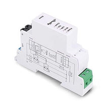 Load image into Gallery viewer, DIN Rail Mountable Two-Channel, Single-Phase Energy Meter with Integrated Switch for Contactor Control (Package includes 2x 50 A Current Transformers)
