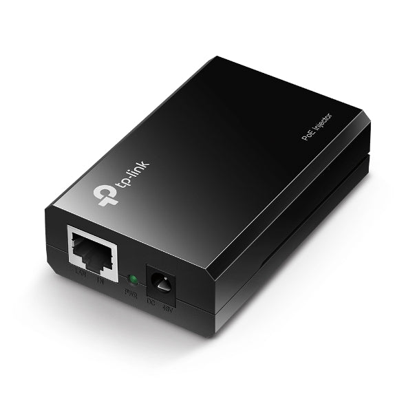 TP-Link PoE Injector, 802.3Af, 2× 10/100/1000Mbps RJ45 Port, Auto Negotiation/Auto MDI/MDIX, 1× 48VDC Power  Input Port, 10BASE-T: UTP CAT3,4,5 Cable