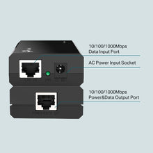 Load image into Gallery viewer, TP-Link PoE Injector, 802.3Af, 2× 10/100/1000Mbps RJ45 Port, Auto Negotiation/Auto MDI/MDIX, 1× 48VDC Power  Input Port, 10BASE-T: UTP CAT3,4,5 Cable
